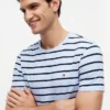 T-shirt in cotone elasticizzato a righe extra slim