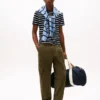T-shirt in cotone elasticizzato a righe extra slim