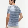 T-shirt in cotone elasticizzato a righe extra slim