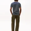 T-shirt in cotone elasticizzato a righe extra slim
