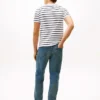 T-shirt in cotone elasticizzato a righe extra slim