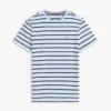 T-shirt in cotone elasticizzato a righe extra slim