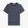 T-shirt in cotone elasticizzato a righe extra slim