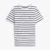 T-shirt in cotone elasticizzato a righe extra slim