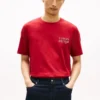 T-shirt in cotone fiammato con logo sul retro T-shirt in cotone fiammato con logo sul retro