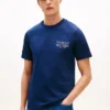 T-shirt in cotone fiammato con logo sul retro T-shirt in cotone fiammato con logo sul retro