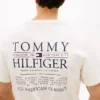 T-shirt in cotone fiammato con logo sul retro T-shirt in cotone fiammato con logo sul retro