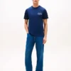 T-shirt in cotone fiammato con logo sul retro T-shirt in cotone fiammato con logo sul retro