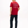 T-shirt in cotone fiammato con logo sul retro T-shirt in cotone fiammato con logo sul retro