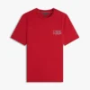 T-shirt in cotone fiammato con logo sul retro T-shirt in cotone fiammato con logo sul retro