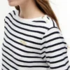 T-shirt in cotone interlock con bottoni dorati T-shirt in cotone interlock con bottoni dorati