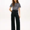 T-shirt in cotone interlock con bottoni dorati T-shirt in cotone interlock con bottoni dorati