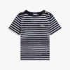 T-shirt in cotone interlock con bottoni dorati T-shirt in cotone interlock con bottoni dorati