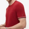 T-shirt in maglia con bordi a contrasto New York Label T-shirt in maglia con bordi a contrasto New York Label