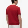 T-shirt in maglia con bordi a contrasto New York Label T-shirt in maglia con bordi a contrasto New York Label