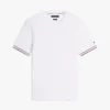 T-shirt in maglia con bordi a contrasto New York Label T-shirt in maglia con bordi a contrasto New York Label