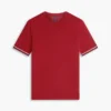 T-shirt in maglia con bordi a contrasto New York Label T-shirt in maglia con bordi a contrasto New York Label