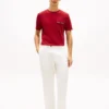 T-shirt in piqué con taschino a righe T-shirt in piqué con taschino a righe