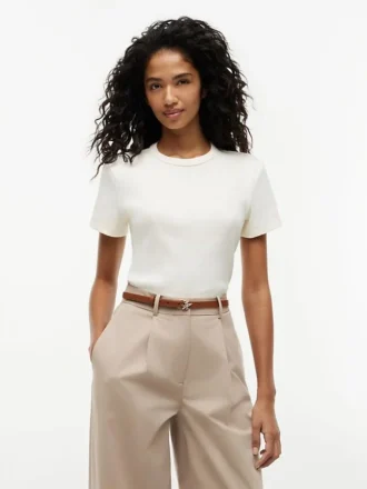 T-shirt leggera a costine