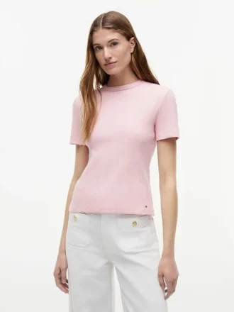 T-shirt leggera a costine