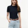 T-shirt leggera a costine T-shirt leggera a costine