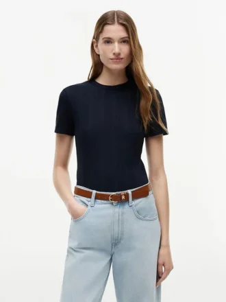 T-shirt leggera a costine