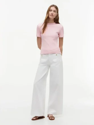 T-shirt leggera a costine