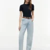 T-shirt leggera a costine T-shirt leggera a costine