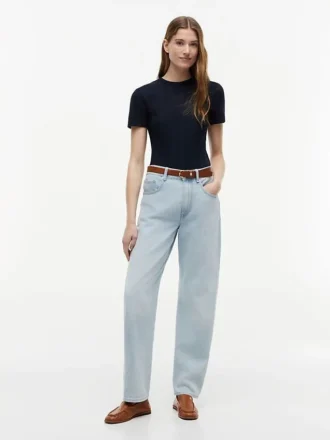 T-shirt leggera a costine