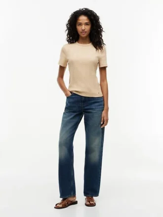 T-shirt leggera a costine T-shirt leggera a costine