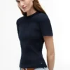 T-shirt leggera a costine T-shirt leggera a costine