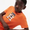 T-shirt monogramma multicolore per bambini