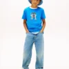 T-shirt monogramma multicolore per bambini