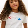 T-shirt multicolore con logo in rilievo per bambini T-shirt multicolore con logo in rilievo per bambini