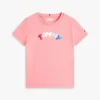 T-shirt multicolore con logo in rilievo per bambini
