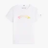 T-shirt multicolore con logo in rilievo per bambini