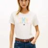 T-shirt multicolore con logo Tommy in stile college T-shirt multicolore con logo Tommy in stile college