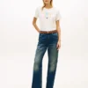T-shirt multicolore con logo Tommy in stile college T-shirt multicolore con logo Tommy in stile college