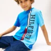 T-shirt per bambini con logo a blocchi di colore verticali T-shirt per bambini con logo a blocchi di colore verticali