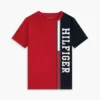 T-shirt per bambini con logo a blocchi di colore verticali T-shirt per bambini con logo a blocchi di colore verticali
