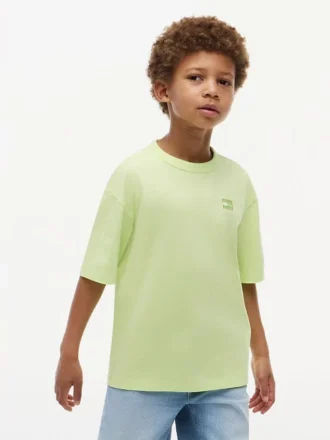 T-shirt per bambini con logo bandiera tono su tono