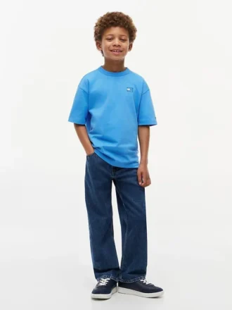 T-shirt per bambini con logo bandiera tono su tono