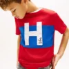 T-shirt per bambini con logo nautico a blocchi di colore T-shirt per bambini con logo nautico a blocchi di colore