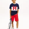 T-shirt per bambini con logo nautico a blocchi di colore T-shirt per bambini con logo nautico a blocchi di colore