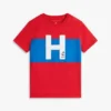 T-shirt per bambini con logo nautico a blocchi di colore T-shirt per bambini con logo nautico a blocchi di colore
