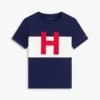 T-shirt per bambini con logo nautico a blocchi di colore T-shirt per bambini con logo nautico a blocchi di colore