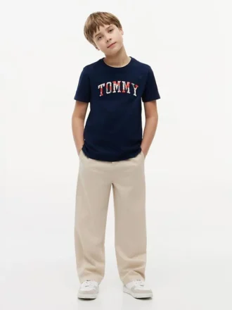 T-shirt per bambini con logo Tommy floreale