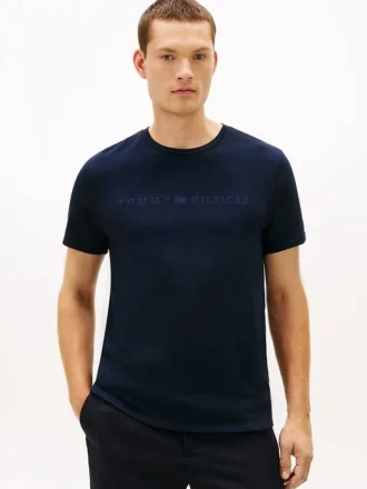 T-shirt pesante con logo tono su tono