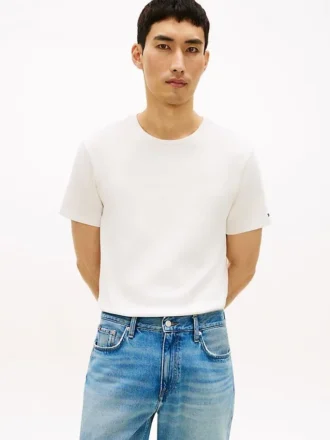 T-shirt pesante con logo tono su tono