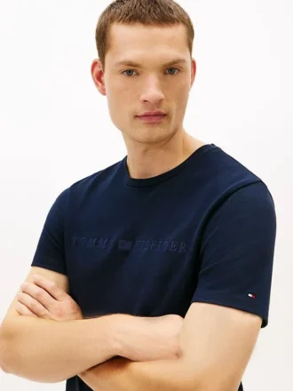 T-shirt pesante con logo tono su tono